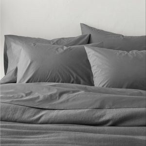 New Casaluna grey Supima Percale pillow cases set K or standard